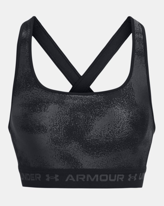 Sujetador deportivo Armour® Mid Crossback Printed para mujer, Black, pdpMainDesktop image number 10